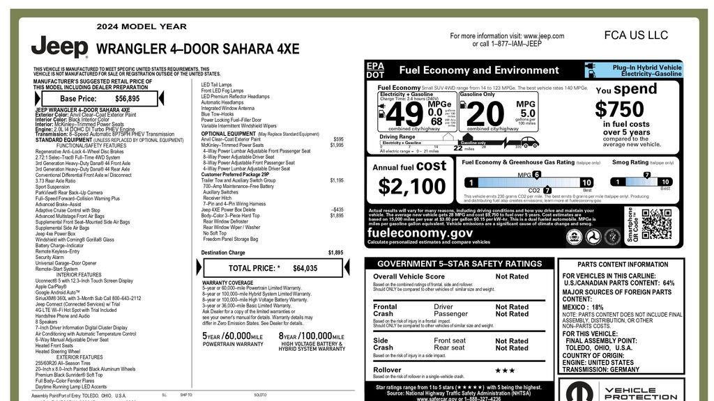 2024 Jeep Wrangler Sahara 4xe