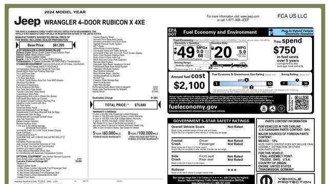 2024 Jeep Wrangler Rubicon X 4xe