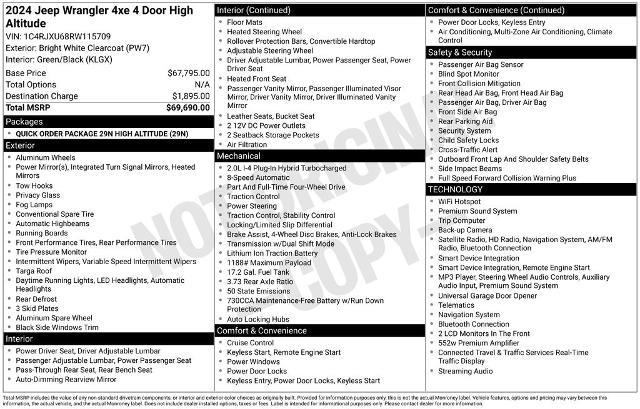2024 Jeep Wrangler High Altitude 4xe — photo 1 of 24