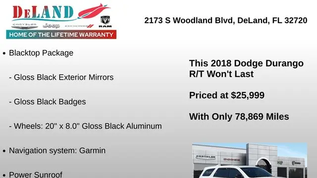 2018 Dodge Durango R/T