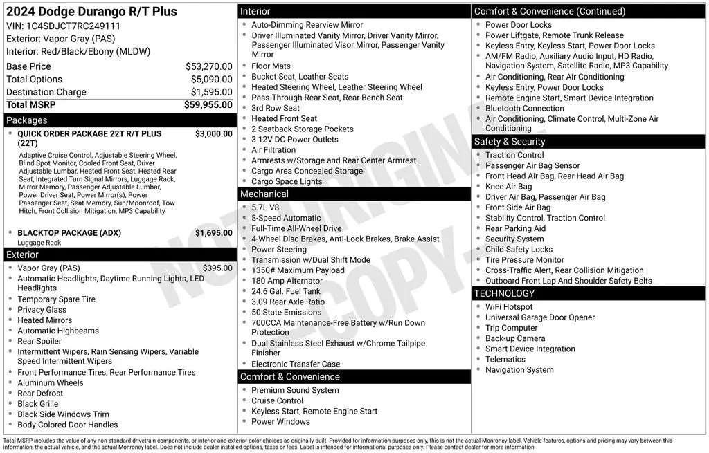 2024 Dodge Durango - $40,995
