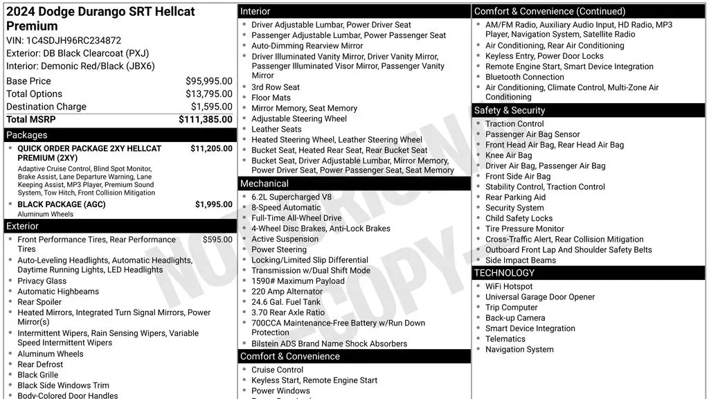 2024 Dodge Durango SRT Hellcat
