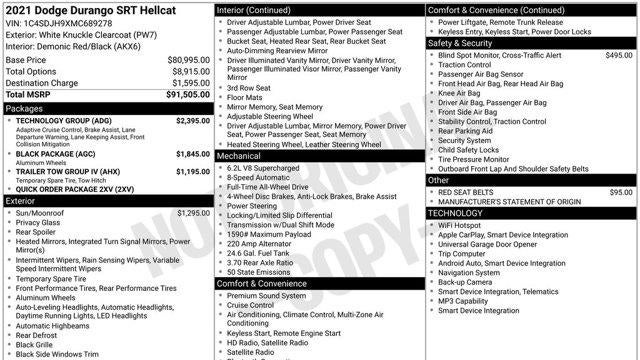 2021 Dodge Durango SRT Hellcat