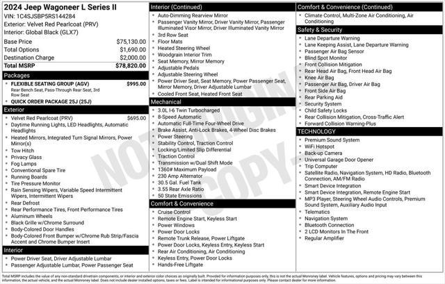 2024 Jeep Wagoneer L - $35,000