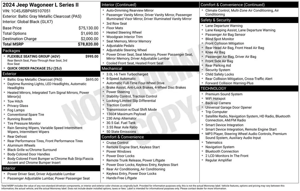 2024 Jeep Wagoneer L - $31,154