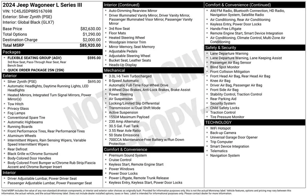 2024 Jeep Wagoneer L - $36,363