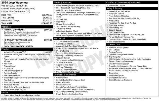 2024 Jeep Wagoneer - $41,836