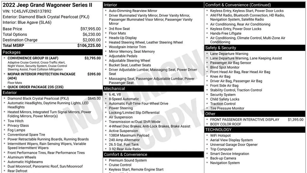 2022 Jeep Grand Wagoneer Series II