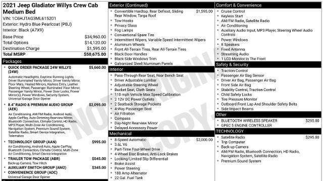 2021 Jeep Gladiator Sport