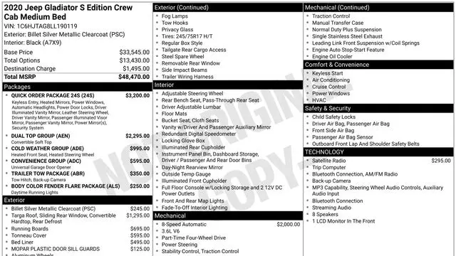 2020 Jeep Gladiator Sport