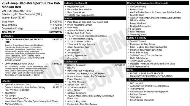 2024 Jeep Gladiator Sport