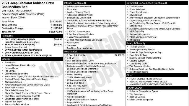 2021 Jeep Gladiator Rubicon