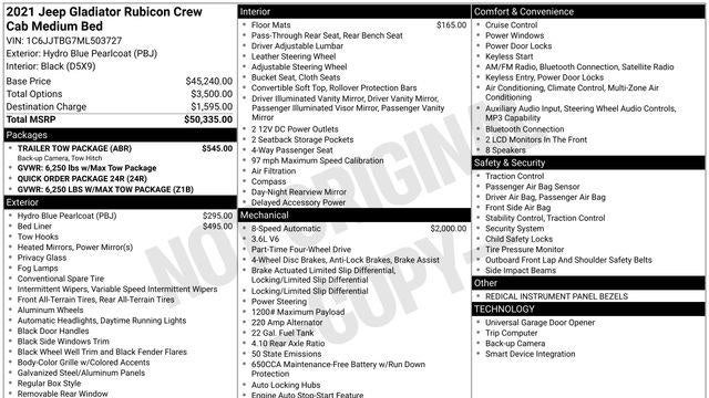 2021 Jeep Gladiator Rubicon