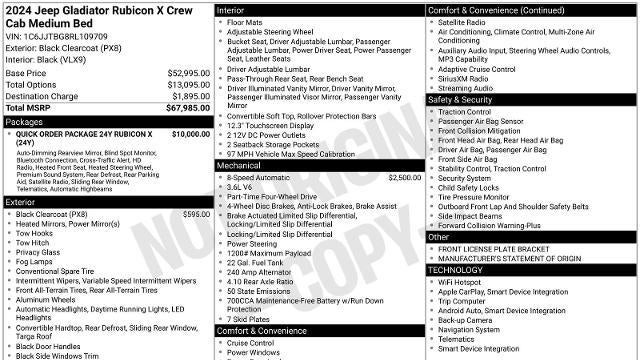 2024 Jeep Gladiator Rubicon
