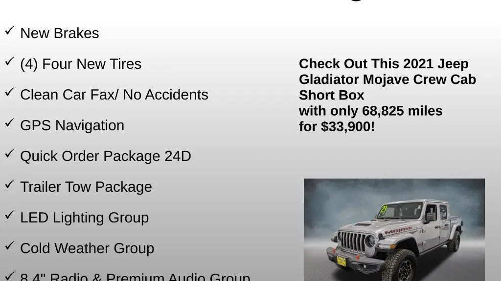 2021 Jeep Gladiator Mojave