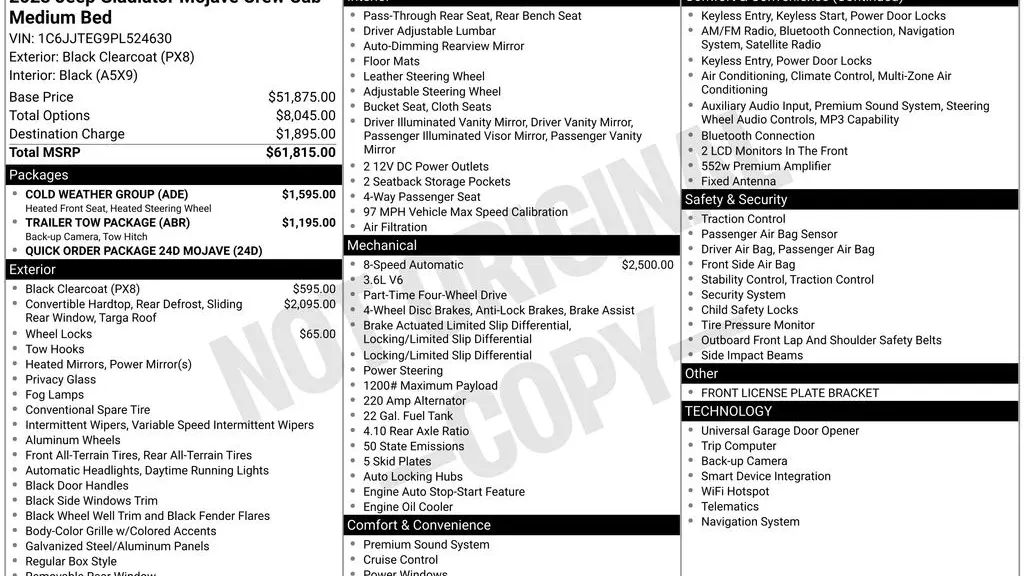 Preowned 2023 Jeep Gladiator Mojave for Sale