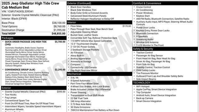 2025 Jeep Gladiator Texas Trail