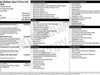 Photo of a 2025 Jeep Gladiator 4X4 Sport 4DR Crew Cab 5.0 FT. SB for sale
