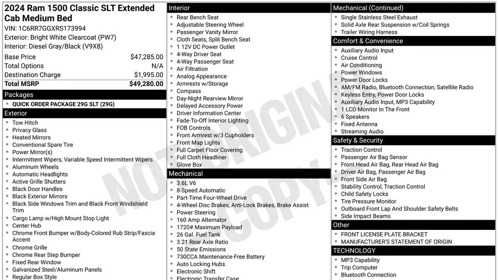 2024 Ram 1500 Classic SLT