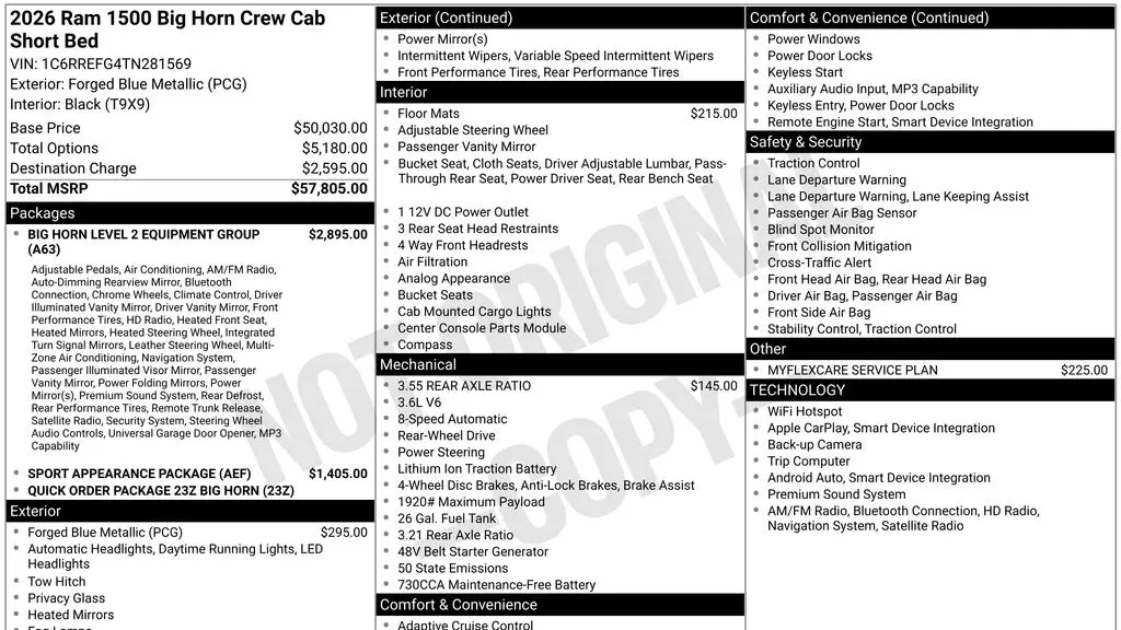 2026 Ram 1500 Big Horn