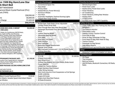 2019 Ram 1500 4X2 Big Horn 4DR Crew Cab 5.6 FT. SB Pickup