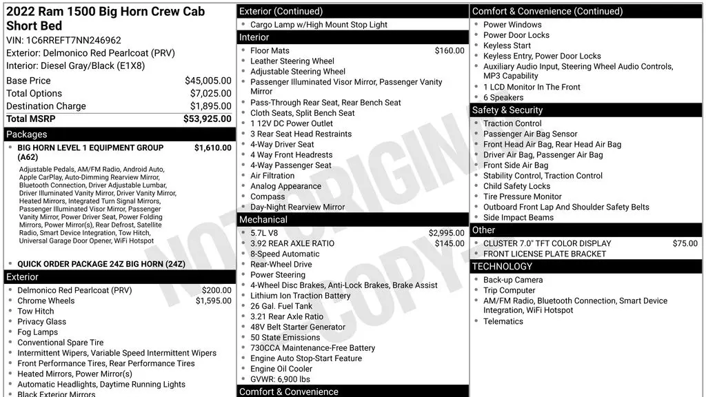 2022 Ram 1500 Big Horn
