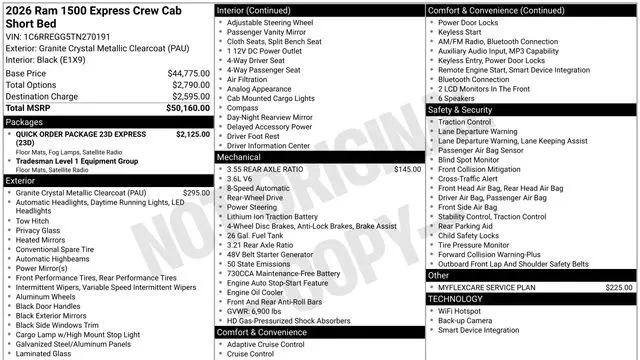 2026 Ram 1500 Tradesman