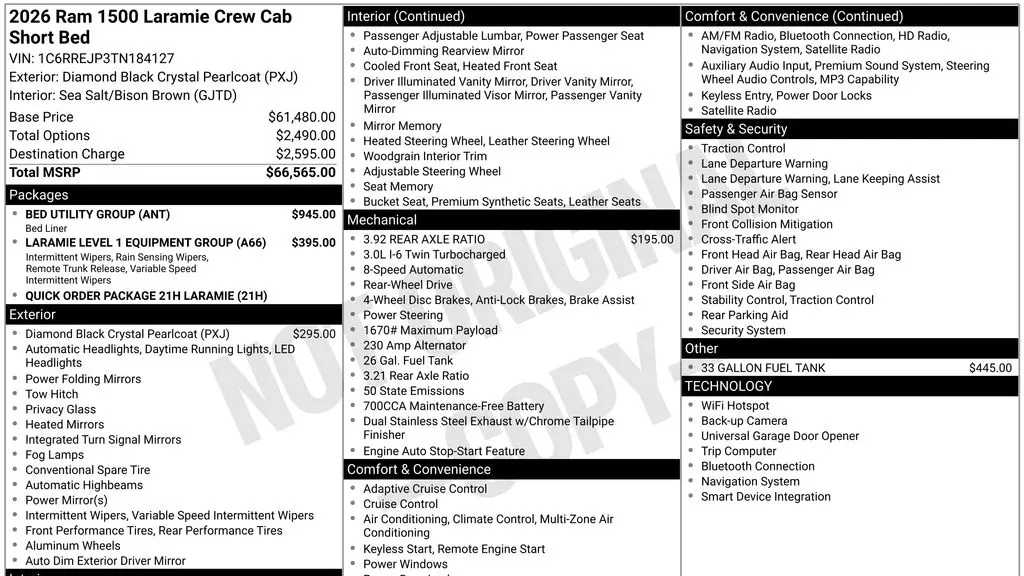 2026 Ram 1500 Laramie