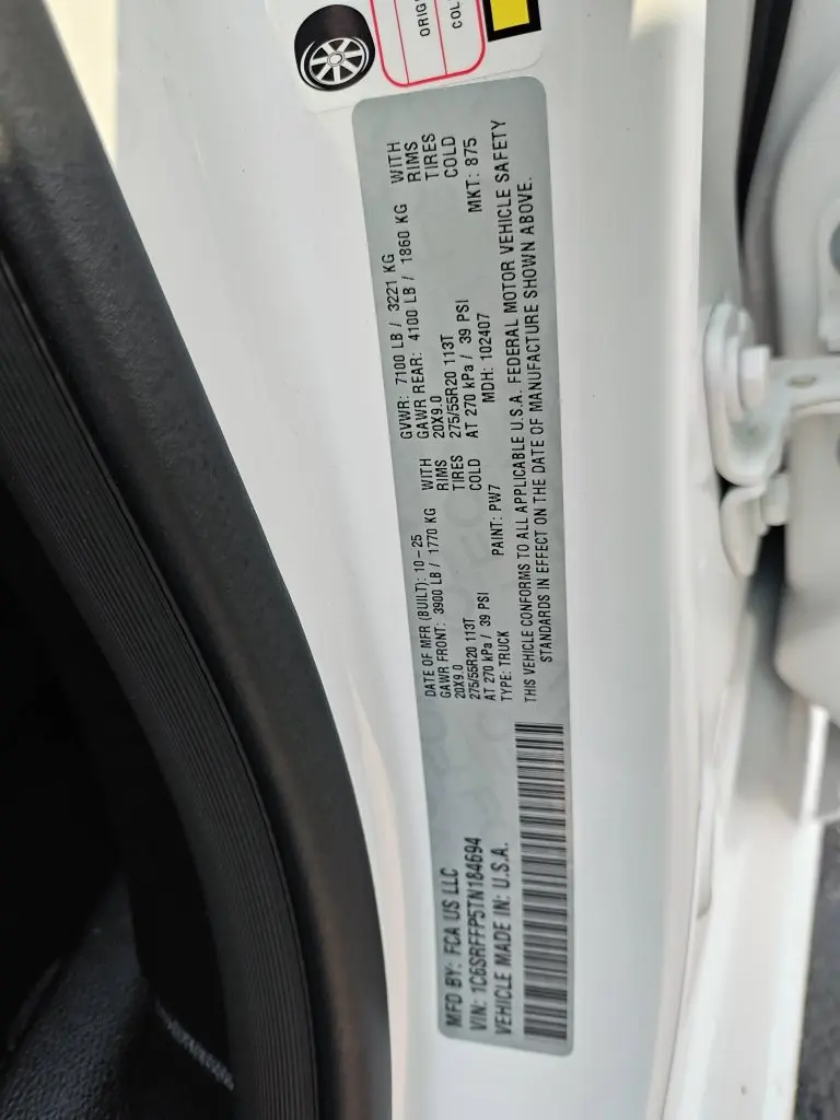 2026 Ram 1500 - $46,987