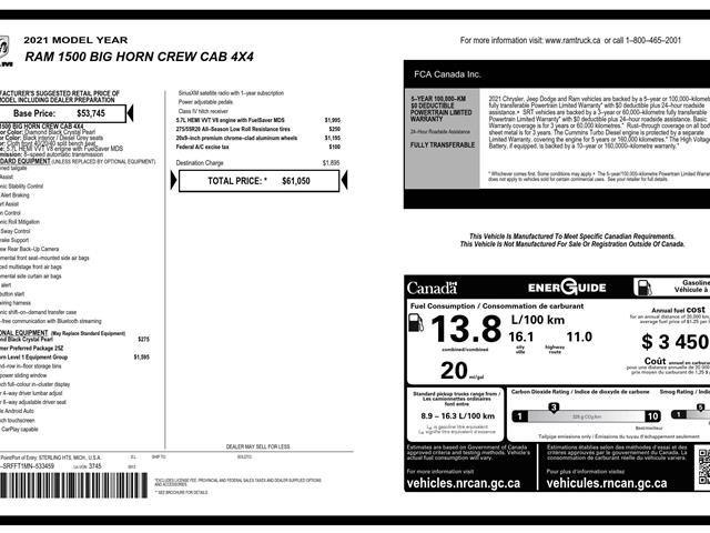 2021 Ram 1500 - $28,995