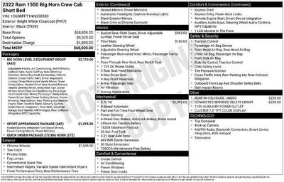 2022 RAM 1500 4X4 Big Horn 4DR Crew Cab 5.6 FT. SB Pickup