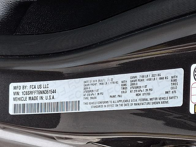 2022 Ram 1500 - $36,701