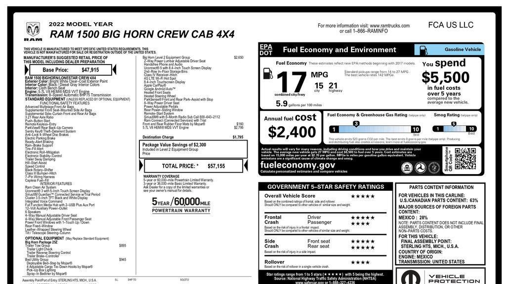 2022 Ram 1500 Big Horn