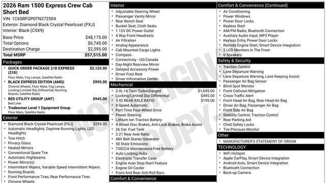2026 Ram 1500 Tradesman
