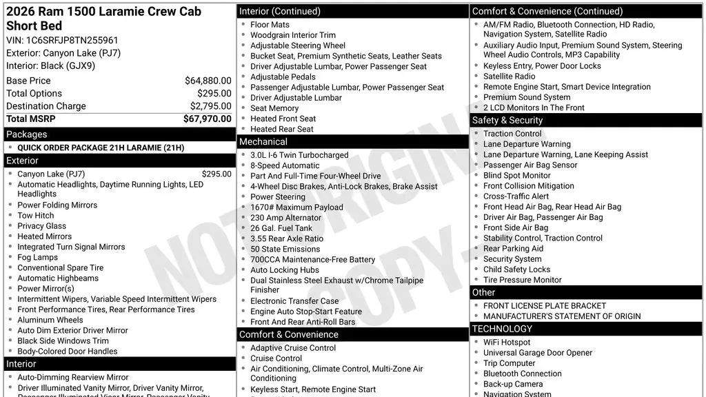 2026 Ram 1500 Laramie