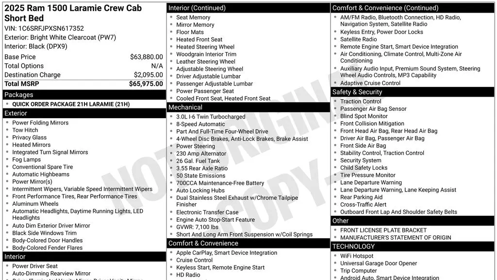2025 Ram 1500 Laramie
