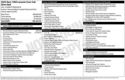 Photo of a 2024 RAM 1500 4X4 Laramie 4DR Crew Cab 5.6 FT. SB Pickup for sale