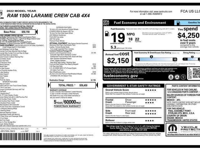 2022 Ram 1500 - $35,995