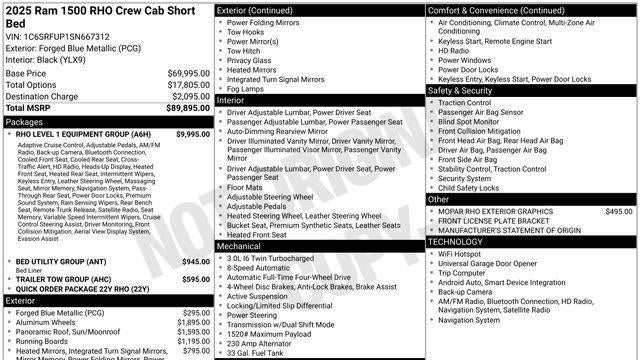 2025 Ram 1500 RHO