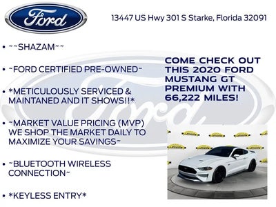 2020 Ford Mustang GT Premium 2DR Fastback
