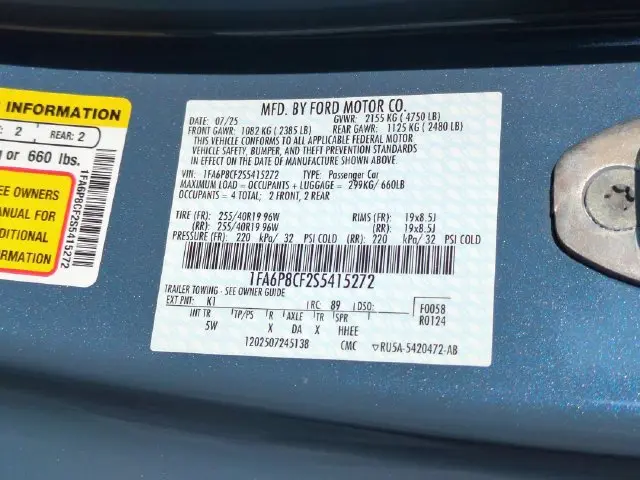 2025 Ford Mustang - $50,954
