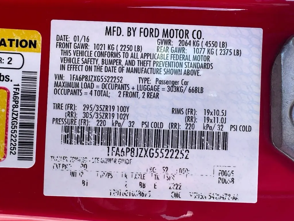 2016 Ford Mustang - $52,000