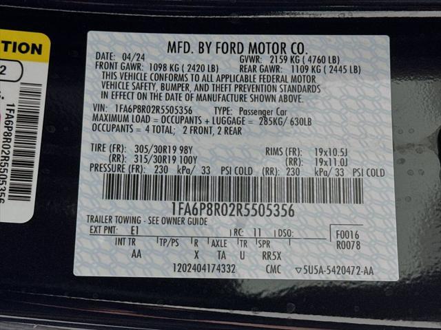 2024 Ford Mustang - $60,999