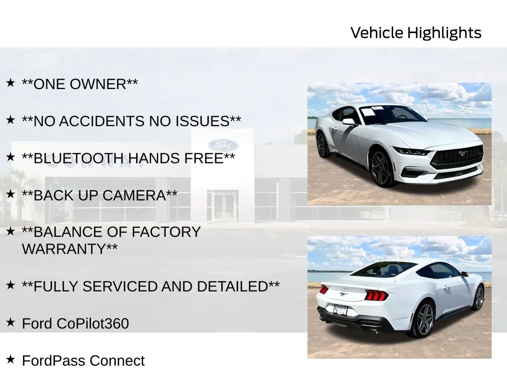 2024 Ford Mustang - $30,950