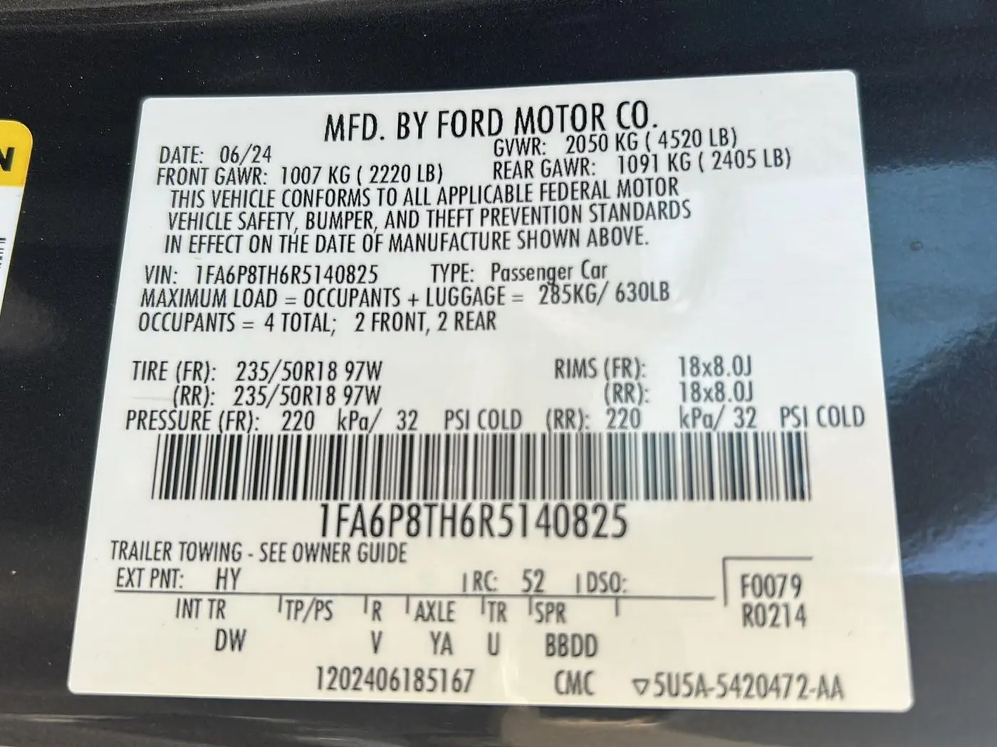 2024 Ford Mustang - $30,925