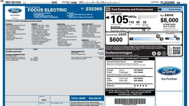 2015 Ford Focus Electric