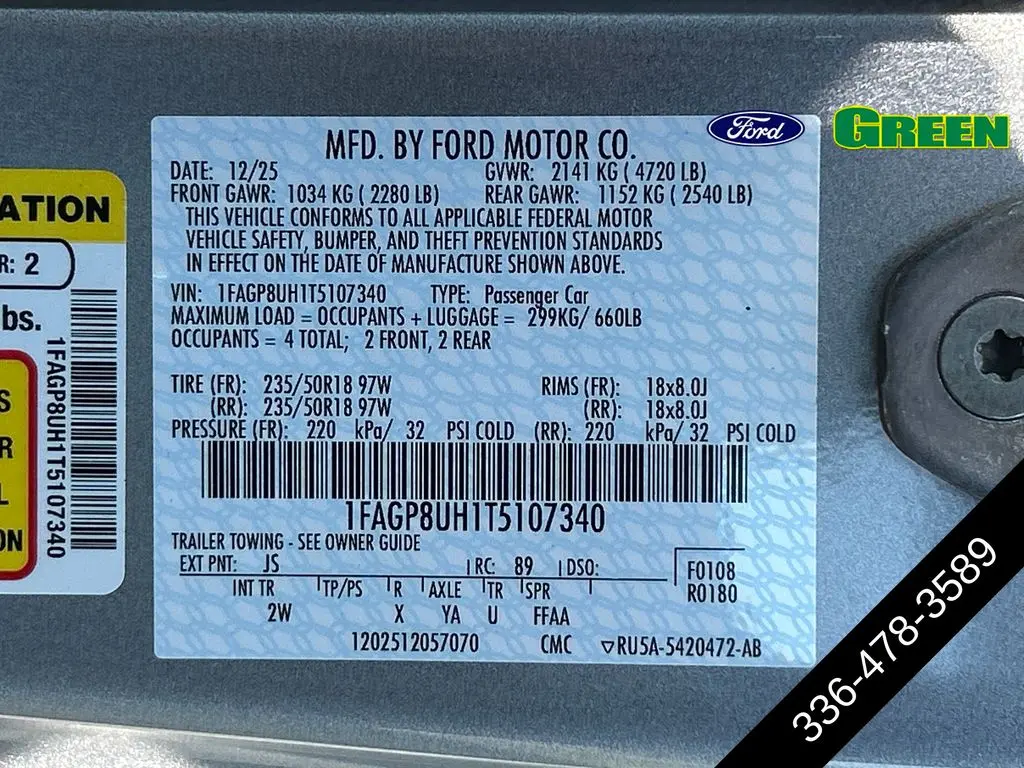 2026 Ford Mustang - $39,793
