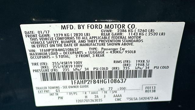 2017 Ford Taurus Limited
