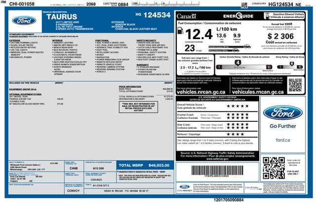 2017 Ford Taurus Limited — photo 1 of 1