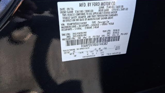 2016 Ford Taurus SHO